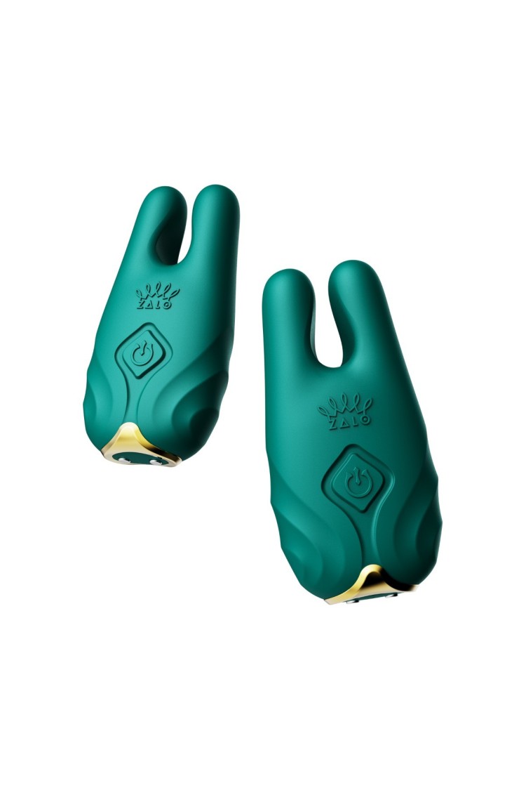 Wibrujące Klamerki Na Sutki Nave Turquoise Green Zalo