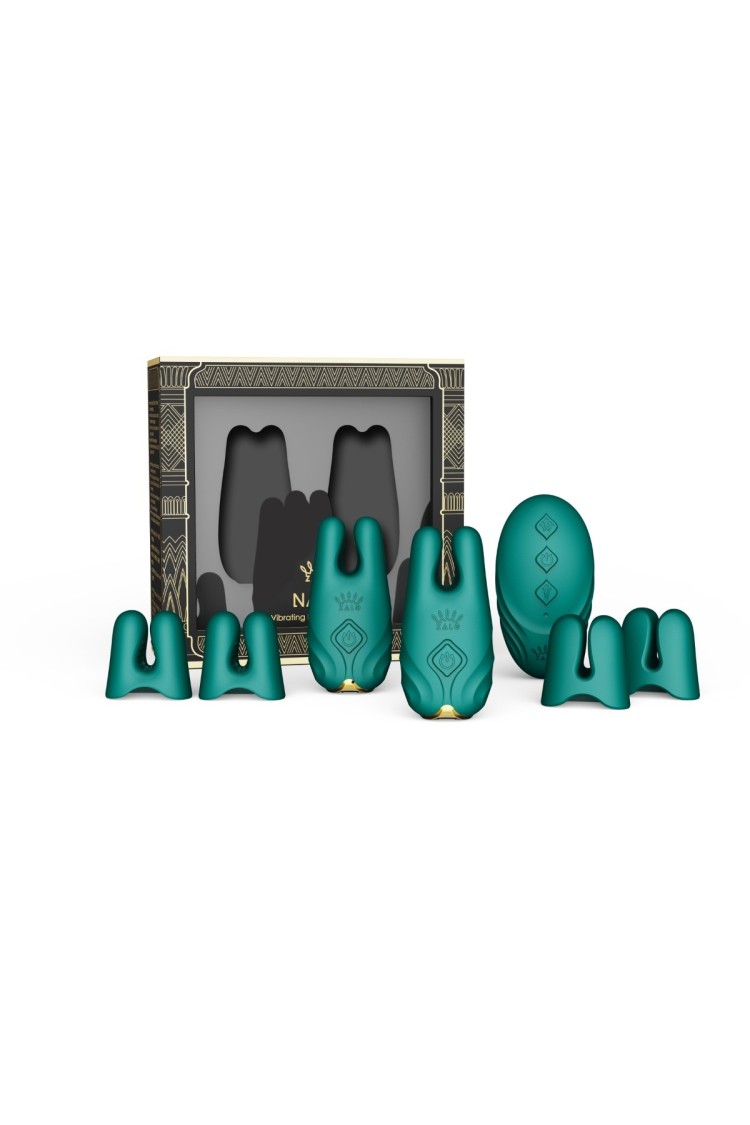 Wibrujące Klamerki Na Sutki Nave Turquoise Green Zalo