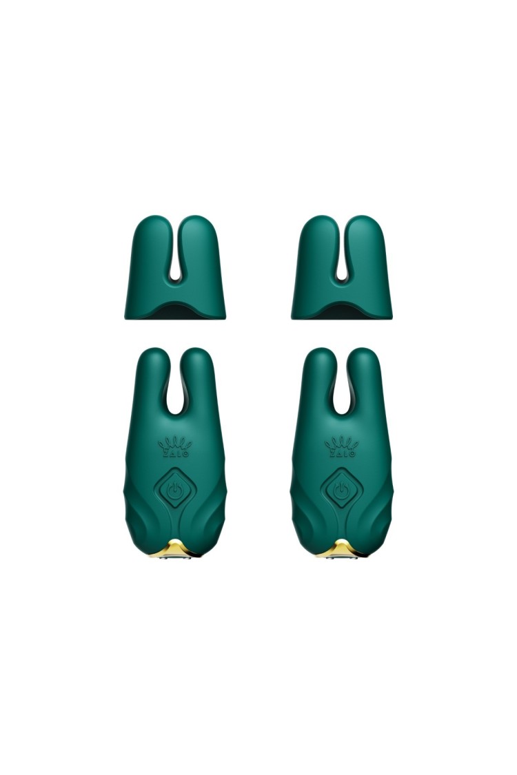 Wibrujące Klamerki Na Sutki Nave Turquoise Green Zalo