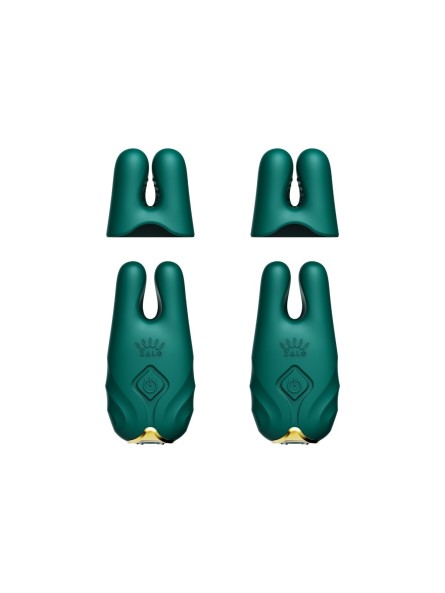 Wibrujące Klamerki Na Sutki Nave Turquoise Green Zalo