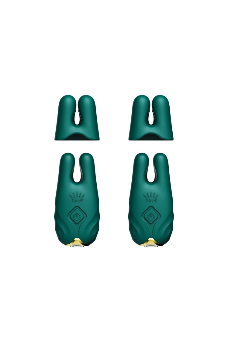 Wibrujące Klamerki Na Sutki Nave Turquoise Green Zalo