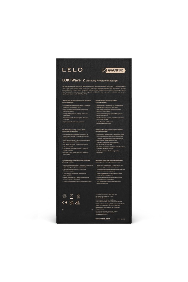 Masażer Prostaty Loki Wave 2 Black Lelo