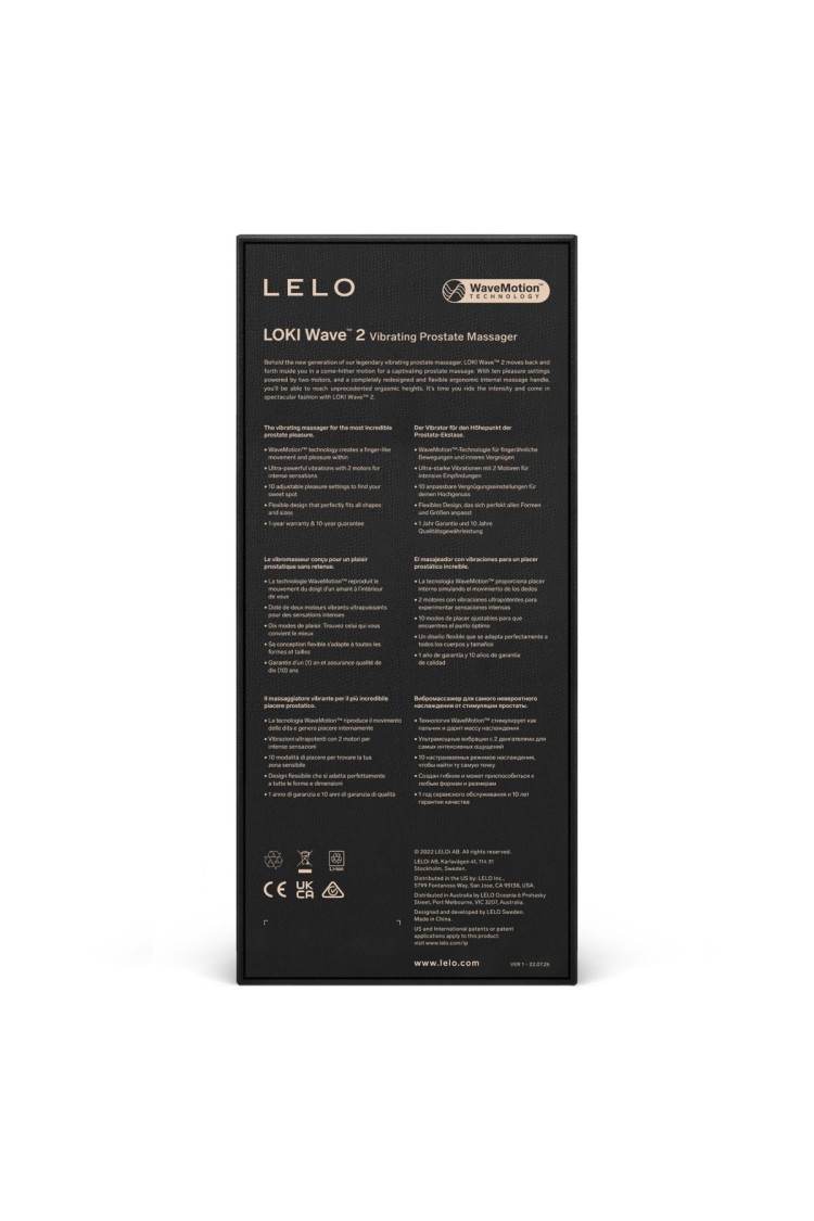 Masażer Prostaty Loki Wave 2 Violet Dust Lelo