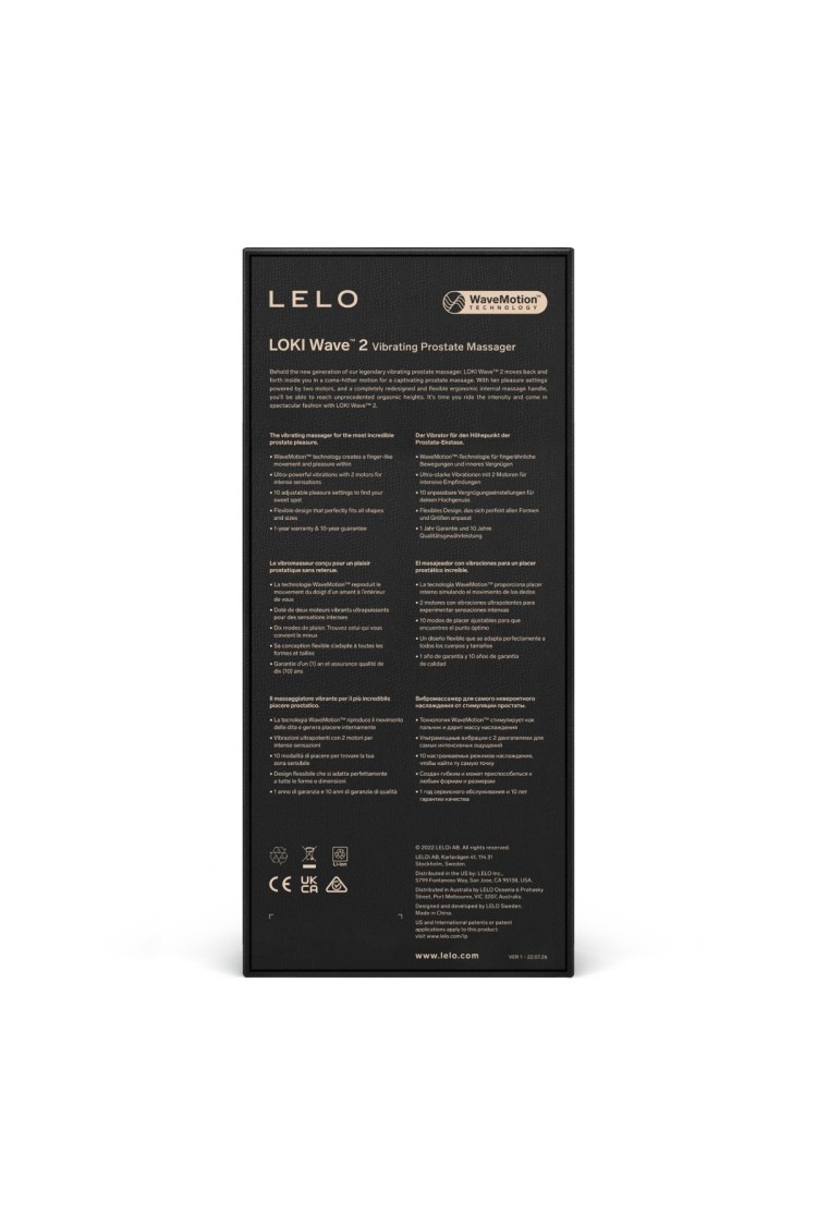 Masażer Prostaty Loki Wave 2 Base Blue Lelo