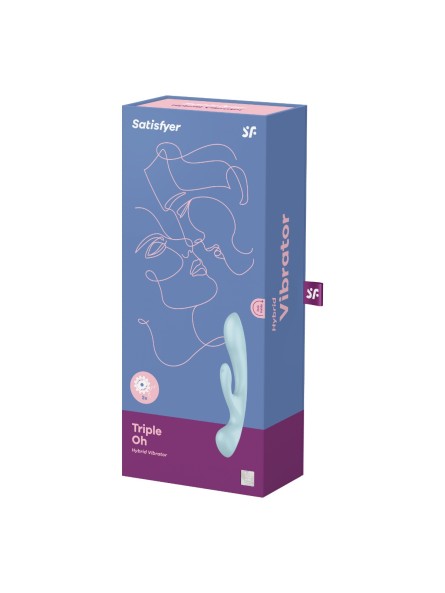 Wibrator Króliczek Triple Oh Light Blue Satisfyer