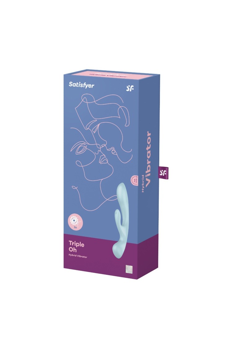 Wibrator Króliczek Triple Oh Light Blue Satisfyer