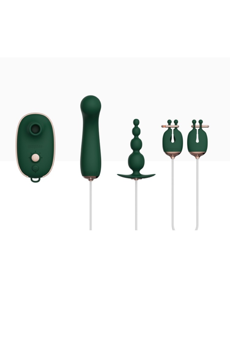 Zestaw Zabawek Erotycznych Dla Kobiet Quartet Set Green Qingnan