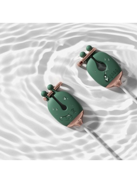 Zaciski Na Sutki No.2 Vibrating Nipple Clamps Green Qingnan