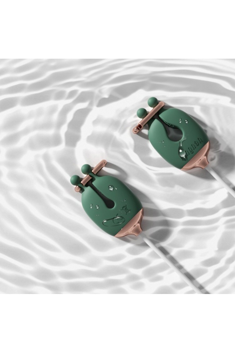 Zaciski Na Sutki No.2 Vibrating Nipple Clamps Green Qingnan