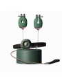Zaciski No.2 Vibrating Nipple Clamps And Choker Set Green Qingnan