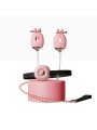 Zaciski No.2 Vibrating Nipple Clamps And Choker Set Pink Qingnan