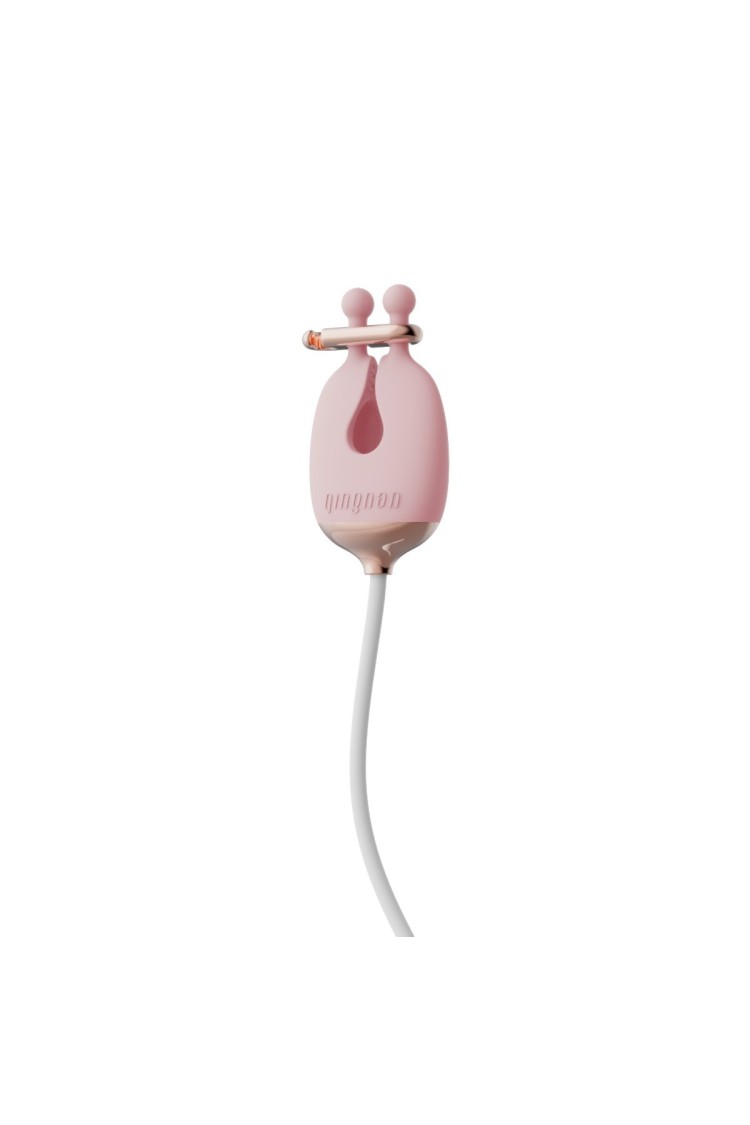 Zaciski No.2 Vibrating Nipple Clamps And Choker Set Pink Qingnan