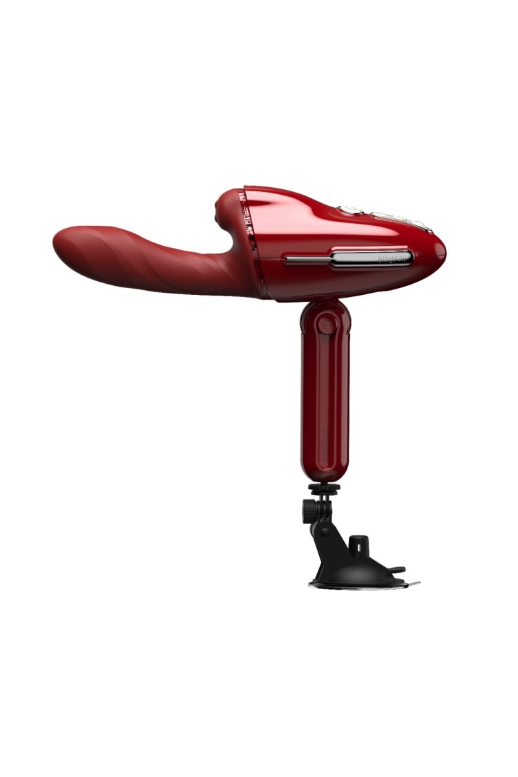 Seks Maszyna No.9 Handheld Vibrating And Rotating Set Red Qingnan