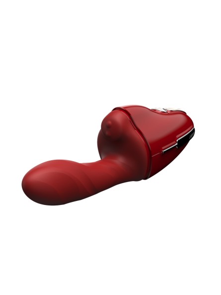 Seks Maszyna No.9 Handheld Vibrating And Rotating Set Red Qingnan
