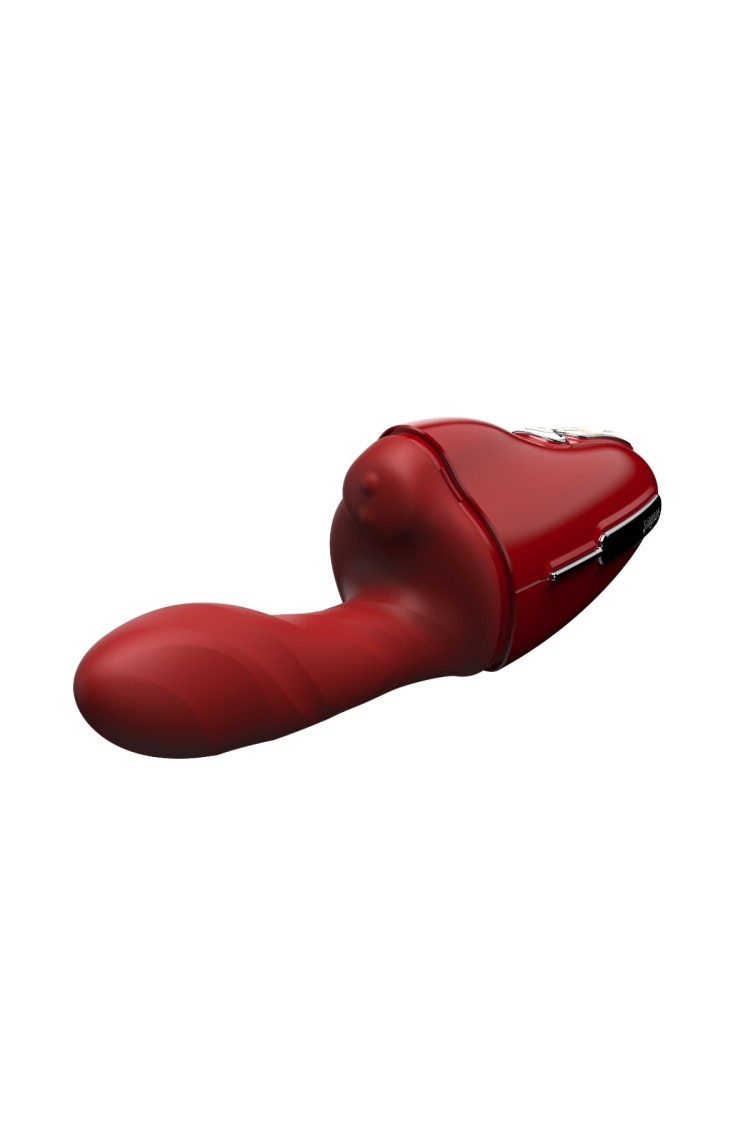 Seks Maszyna No.9 Handheld Vibrating And Rotating Set Red Qingnan