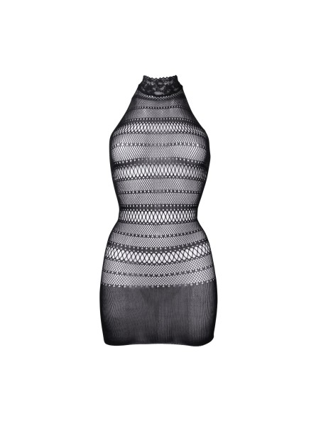 Sukienka Mini High Lace Neck Net Mini Dress Black Os Le Désir