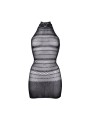 Sukienka Mini High Lace Neck Net Mini Dress Black Os Le Désir