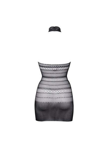 Sukienka Mini High Lace Neck Net Mini Dress Black Os Le Désir