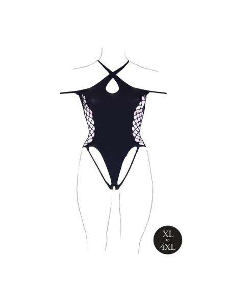 Body Leda Xiii With Crossed Neckline Black Osx Le Désir