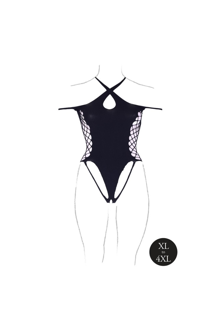 Body Leda Xiii With Crossed Neckline Black Osx Le Désir