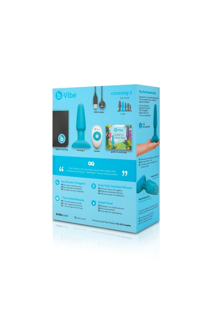 Korek analny Rimming Plug 2 Teal b-Vibe