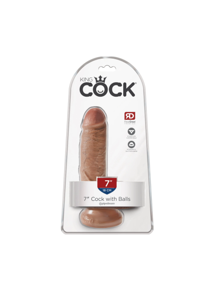 Dildo King Cock With Bals 7 Tan Pipedream