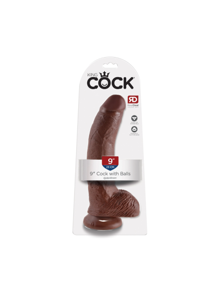Dildo King Cock With Bals 9 Brown Pipedream