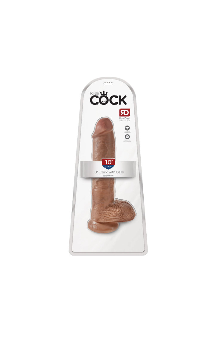 Dildo King Cock With Bals 10 Tan Pipedream