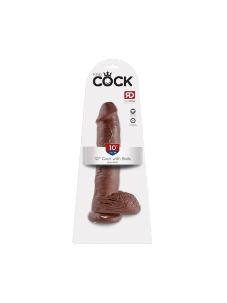 Dildo King Cock With Bals 10 Brown Pipedream