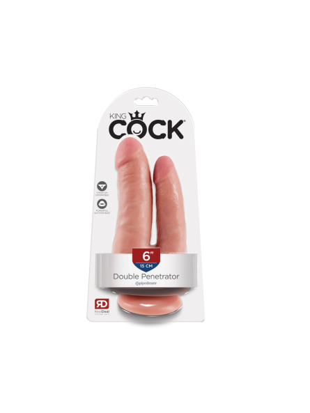 Dildo King Cock Double Penetrator Light Pipedream
