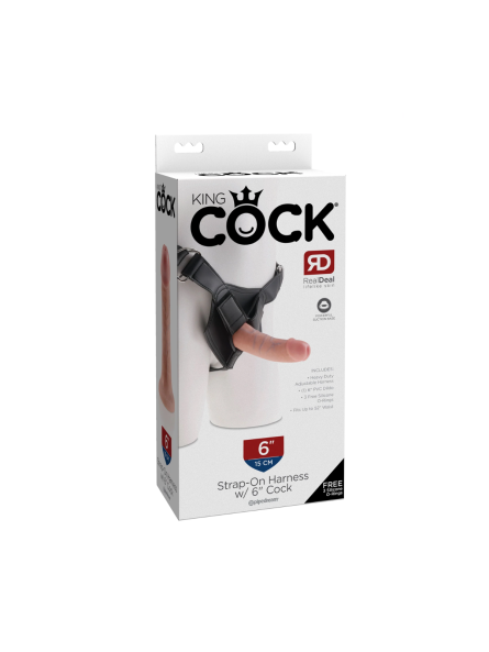 Uprząż Z Dildo King Cock Strap On Horness 6 Light Pipedream