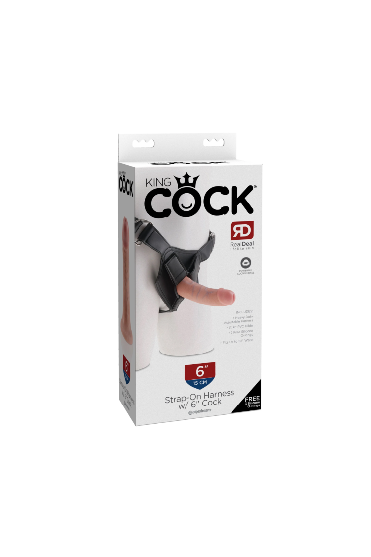 Uprząż Z Dildo King Cock Strap On Horness 6 Light Pipedream