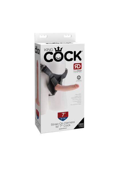 Uprząż Z Dildo King Cock Strap On Horness 7 Light Pipedream