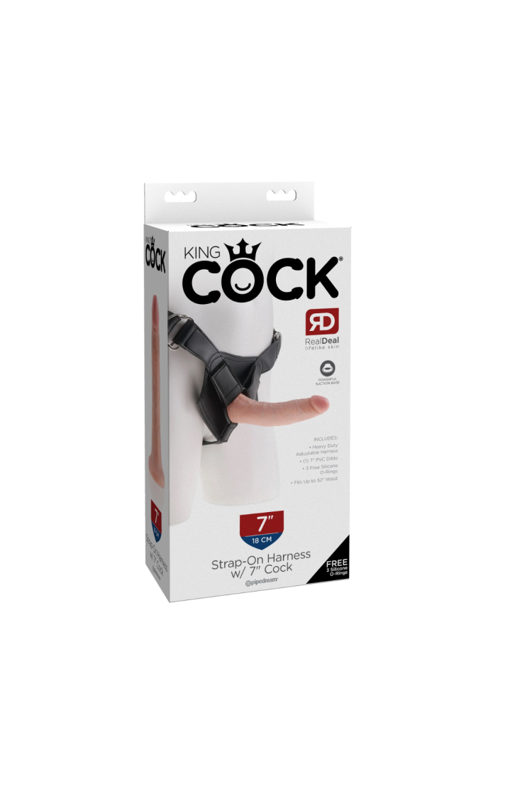 Uprząż Z Dildo King Cock Strap On Horness 7 Light Pipedream