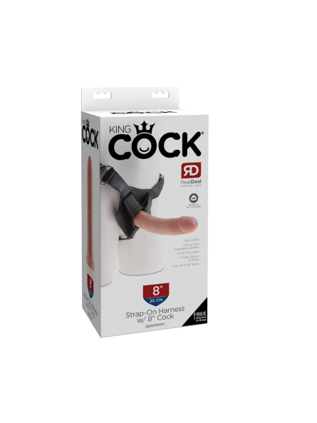 Uprząż Z Dildo King Cock Strap On Horness 8 Light Pipedream