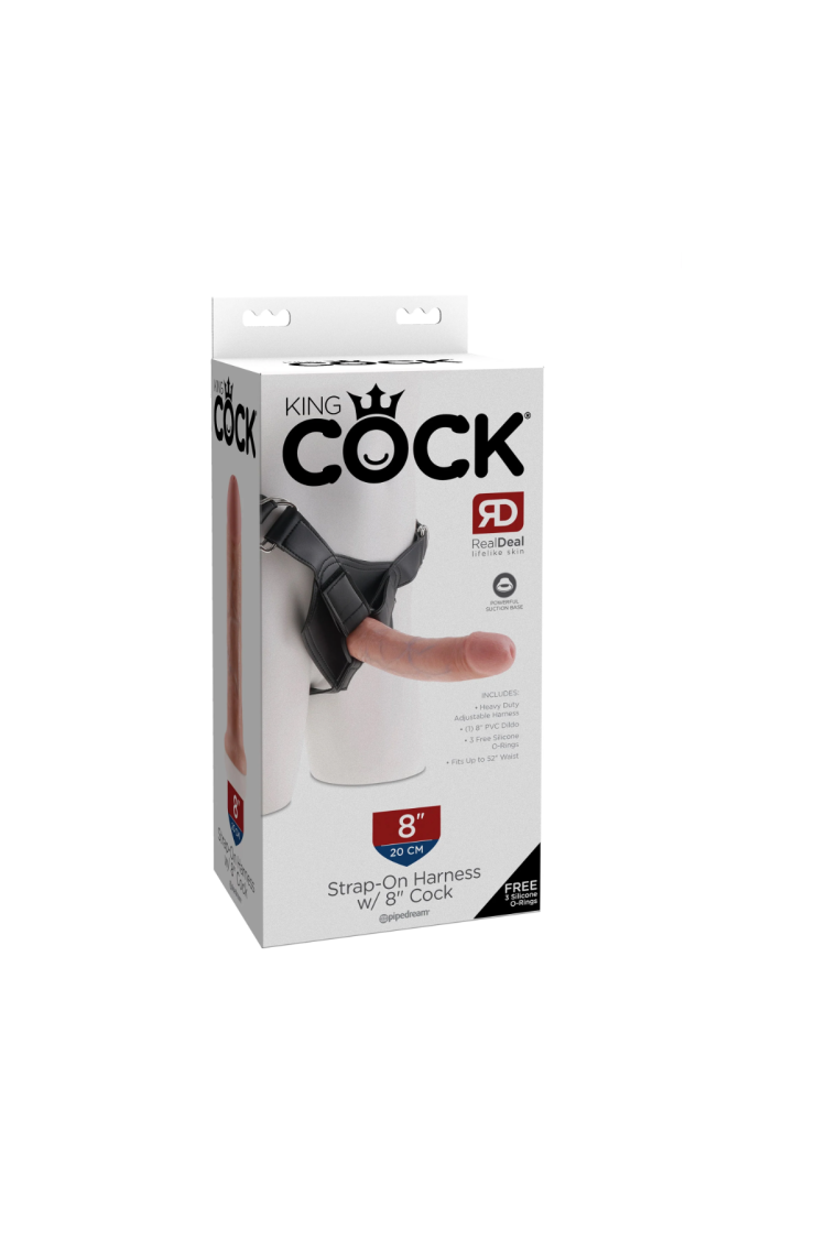 Uprząż Z Dildo King Cock Strap On Horness 8 Light Pipedream