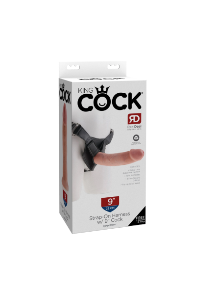Uprząż Z Dildo King Cock Strap On Horness 9 Light Pipedream