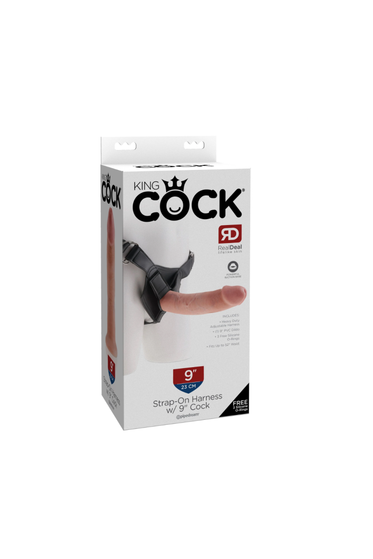Uprząż Z Dildo King Cock Strap On Horness 9 Light Pipedream