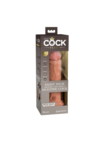Wibrujące Dildo King Cock Elite Silicone Dual Density Cock 8 Pipedream