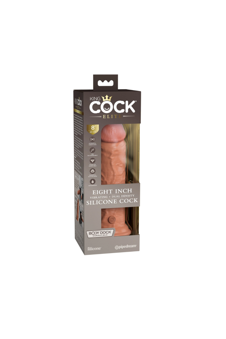 Wibrujące Dildo King Cock Elite Silicone Dual Density Cock 8 Pipedream