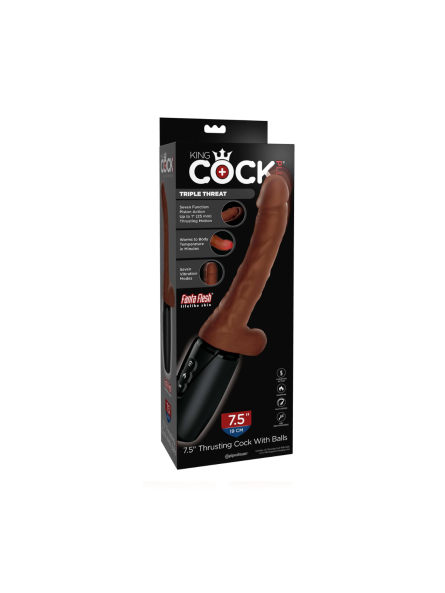 Wibrator King Cock Thrusting Cock With Balls Pipedream