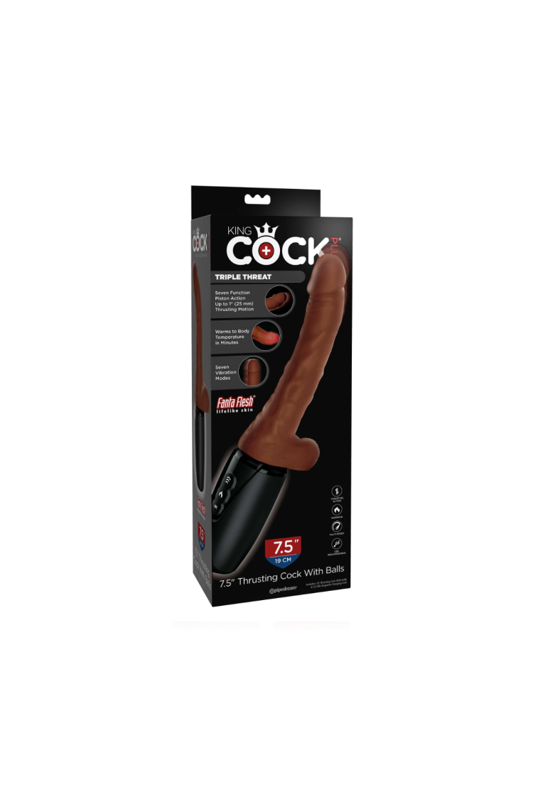 Wibrator King Cock Thrusting Cock With Balls Pipedream