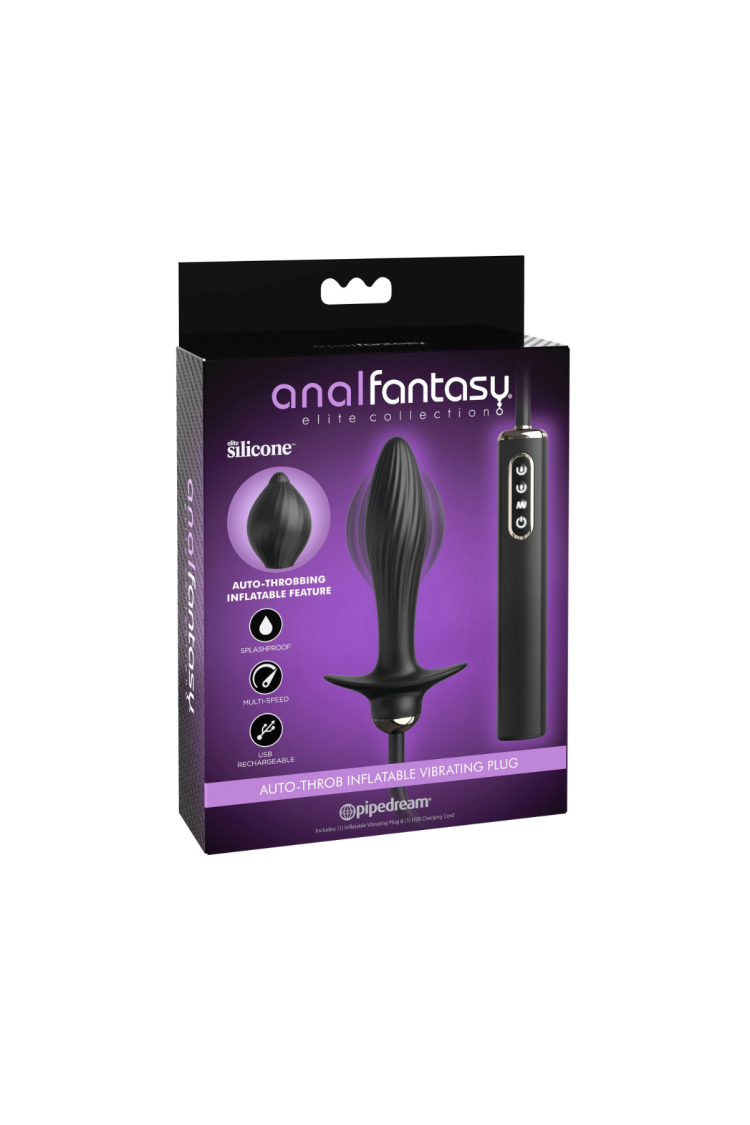 Koraliki Analne Auto-Throb Inflatable Vibrating Plug Pipedream