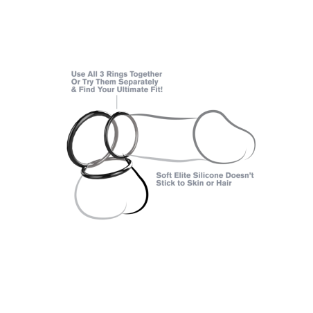 Zestaw Pierścieni Fantasy C-Ringz Silicone 3-Ring Stamina Set Pipedream