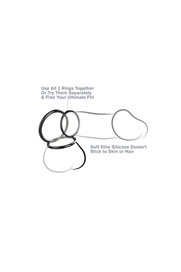 Zestaw Pierścieni Fantasy C-Ringz Silicone 3-Ring Stamina Set Pipedream