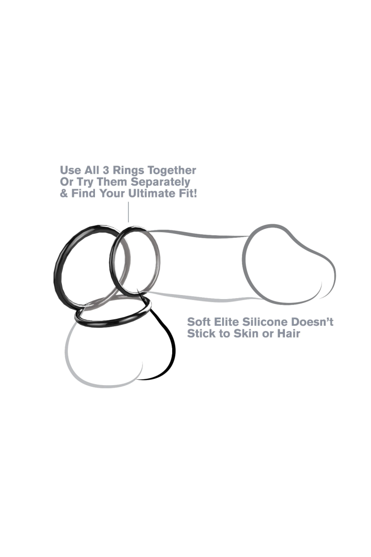 Zestaw Pierścieni Fantasy C-Ringz Silicone 3-Ring Stamina Set Pipedream