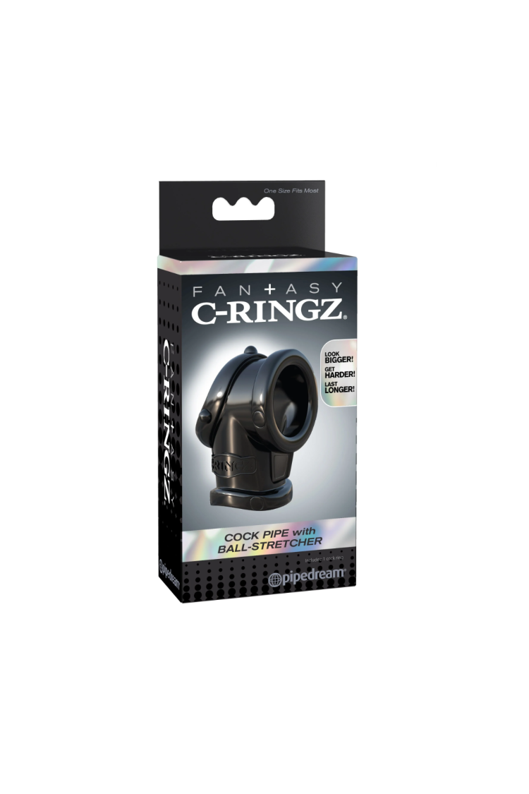 Pierścień Fantasy C-Ringz Cock Pipe With Ball-Stretcher Pipedream