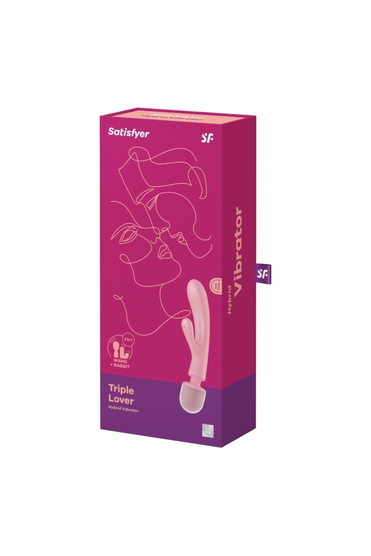 Dwustronny Wibrator Triple Lover Pink Satisfyer
