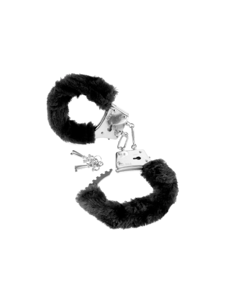 Kajdanki Fetish Fantasy Series Beginner'S Furry Cuffs Black Pipedream