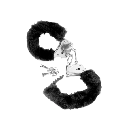 Kajdanki Fetish Fantasy Series Beginner'S Furry Cuffs Black Pipedream